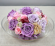 プリザーブドフラワー〜ピンク＆パープル＆ガラス〜